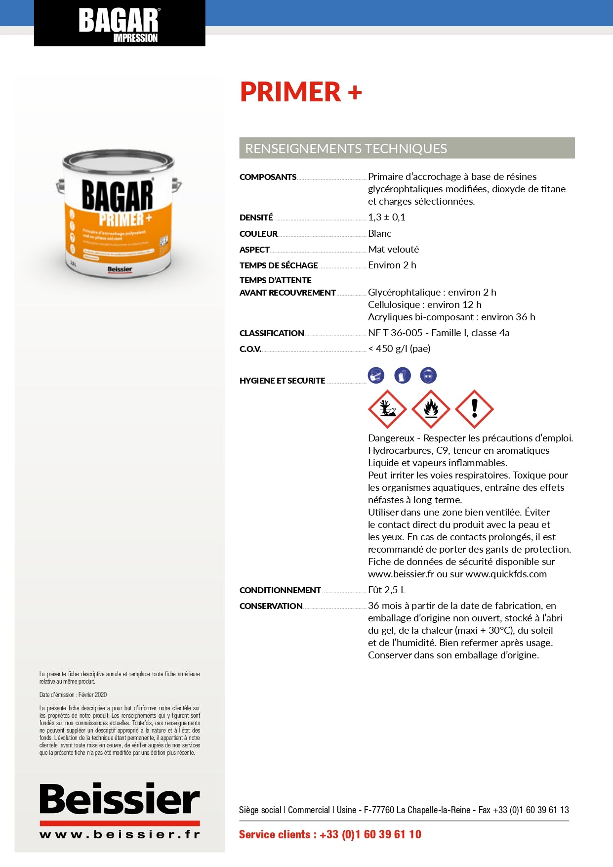 Bagar Primer+ Tous Support 2,5L