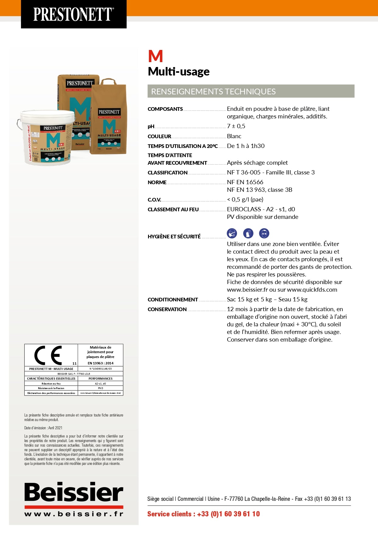 Enduit Multi-Usage 4 en 1 Prestonett M